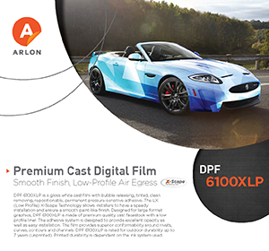 Download Sell Sheet for DPF 6100XLP Cast Gloss Low Profile Air Egress Vehicle Wrap Print Media class