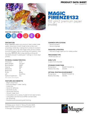 Download Data Sheet For Magic Brand FIRENZE 132 Print Media