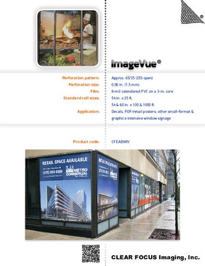 Download For Clear Focus WindowPerf CFEABWIV Window PSA Print Media