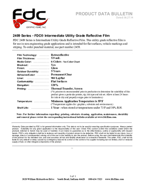 Download For FDC Graphic Films 2409 Series Intermediate Sign Vinyl Graphic Sign