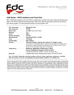 Download For FDC Graphic Films 3300 Series Premium Sign Vinyl