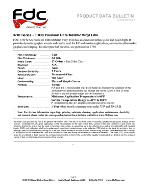 Download For FDC Graphic Films 3700 Series Premium Sign Vinyl