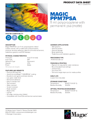 Download For Magic Brand DMPPM7PSA PPM7 PSA PSA Print Media