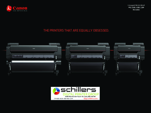 Brochure For Canon imagePROGRAF PRO 4100 Printer Hardware