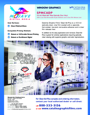 Data Sheet For Mojave Digital Media SPMCADP CLEAR AD PLUS Window PSA Print Media