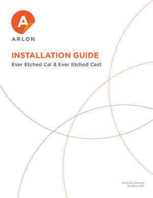 Install Guide For Arlon Ever Etched Cal Calendered Vinyl PSA Print Media