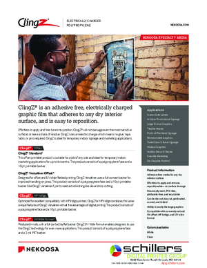 Product Overview For Mojave Digital Media ClingZ Wide Format Window PSA Print Media